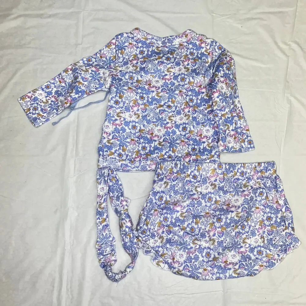 Carter's Just One You Floral 3-Piece Wrap Shirt Bloomers Headband Set 3 Months